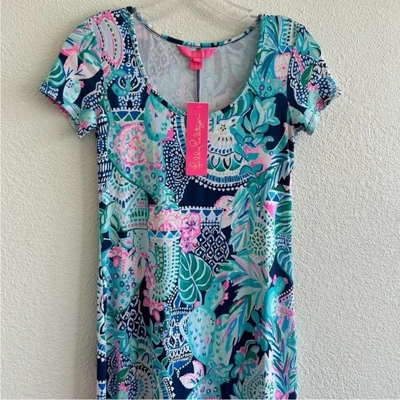 Lilly Pulitzer Wynne Floral Maxi Dress Blue Pink NWT - Picture 5 of 7